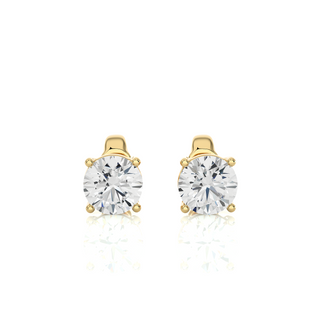 1.50 cts Round Earring Stud Modern