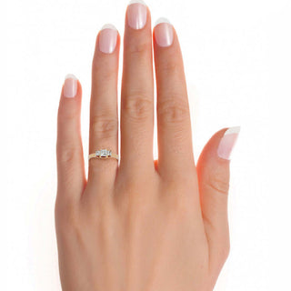 3 Stone Princess Diamond Ring
