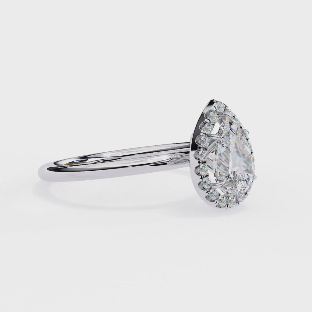Certified Pear Modern Signature Ring in 14kt & 18kt Gold from Aupulent ...